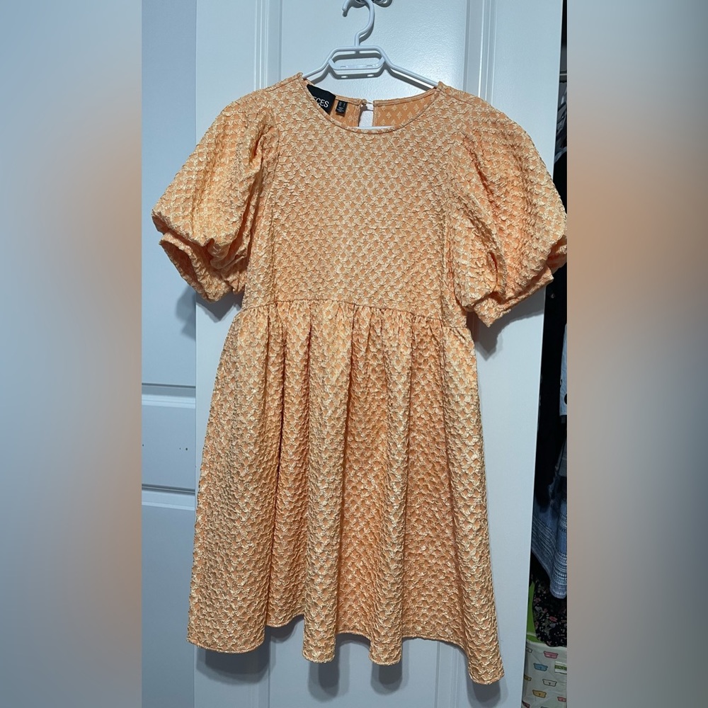 Pieces Orange Baby Doll Dress